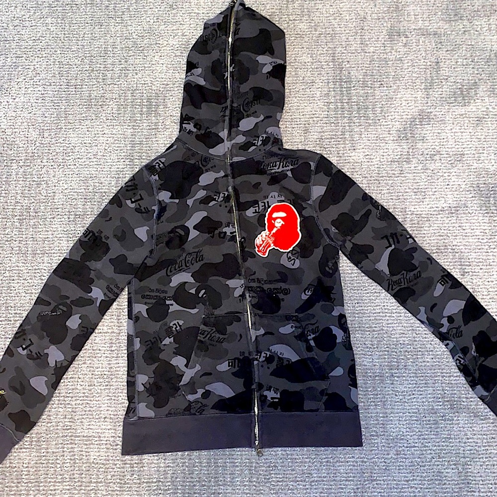 BAPE x COKE full zip up hoodie